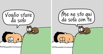 Un artista mostra quanto può essere bella la vita quando si condivide la casa con un gatto