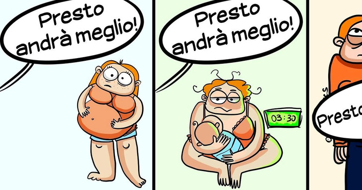 14 fumetti rappresentano il duro lavoro delle mamme