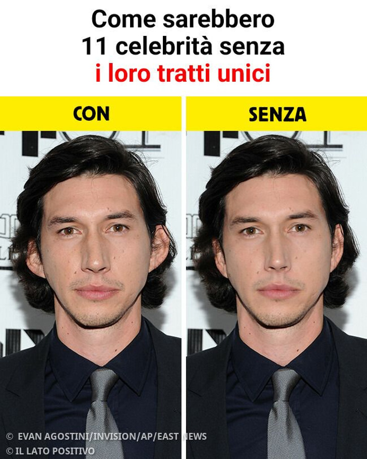 Come sarebbero 11 celebrità senza i loro tratti unici