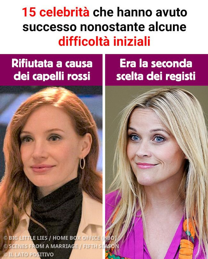 15 celebrità che hanno avuto successo nonostante alcune difficoltà iniziali