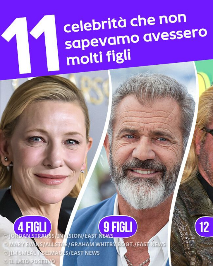 11 celebrità che non sapevamo avessero molti figli