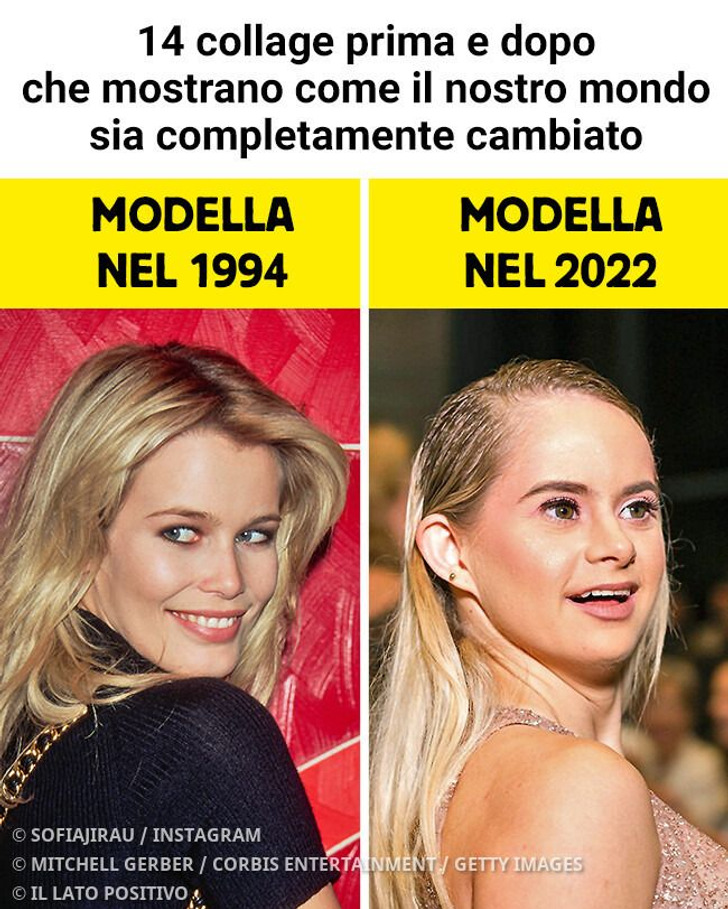 14 collage prima e dopo che mostrano come il nostro mondo sia completamente cambiato