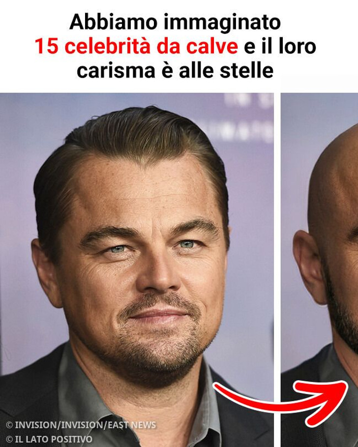 Abbiamo immaginato 15 celebrità da calve e il loro carisma è alle stelle