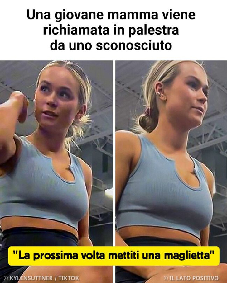 Una giovane mamma viene richiamata in palestra da uno sconosciuto