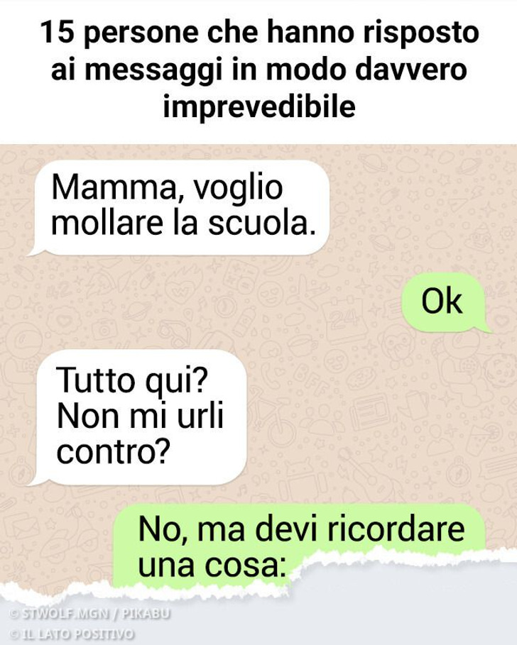 15 persone che hanno risposto ai messaggi in modo davvero imprevedibile
