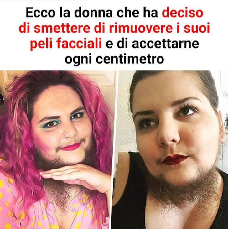 Ecco la donna che ha deciso di smettere di rimuovere i suoi peli facciali e di accettarne ogni centimetro