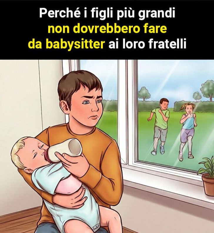 Perché i figli più grandi non dovrebbero fare da babysitter ai loro fratelli