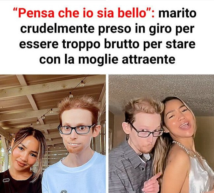 “Pensa che io sia bello”: marito crudelmente preso in giro per essere troppo brutto per stare con la moglie attraente