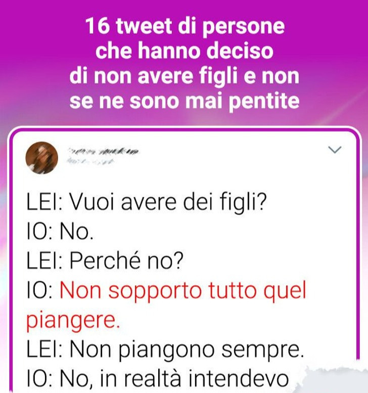 16 tweet di persone che hanno deciso di non avere figli e non se ne sono mai pentite